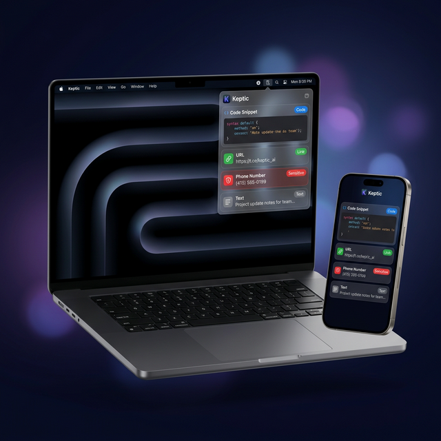 Keptic on Mac and iPhone